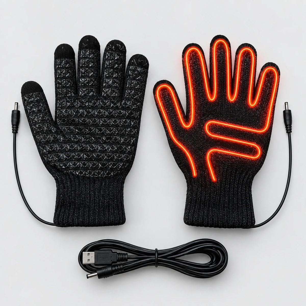 Guantes calefactables WARMIX Negro Pro con cable USB